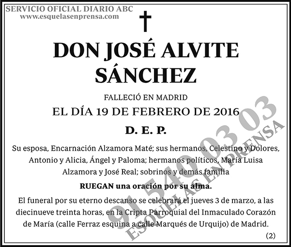 José Alvite Sánchez